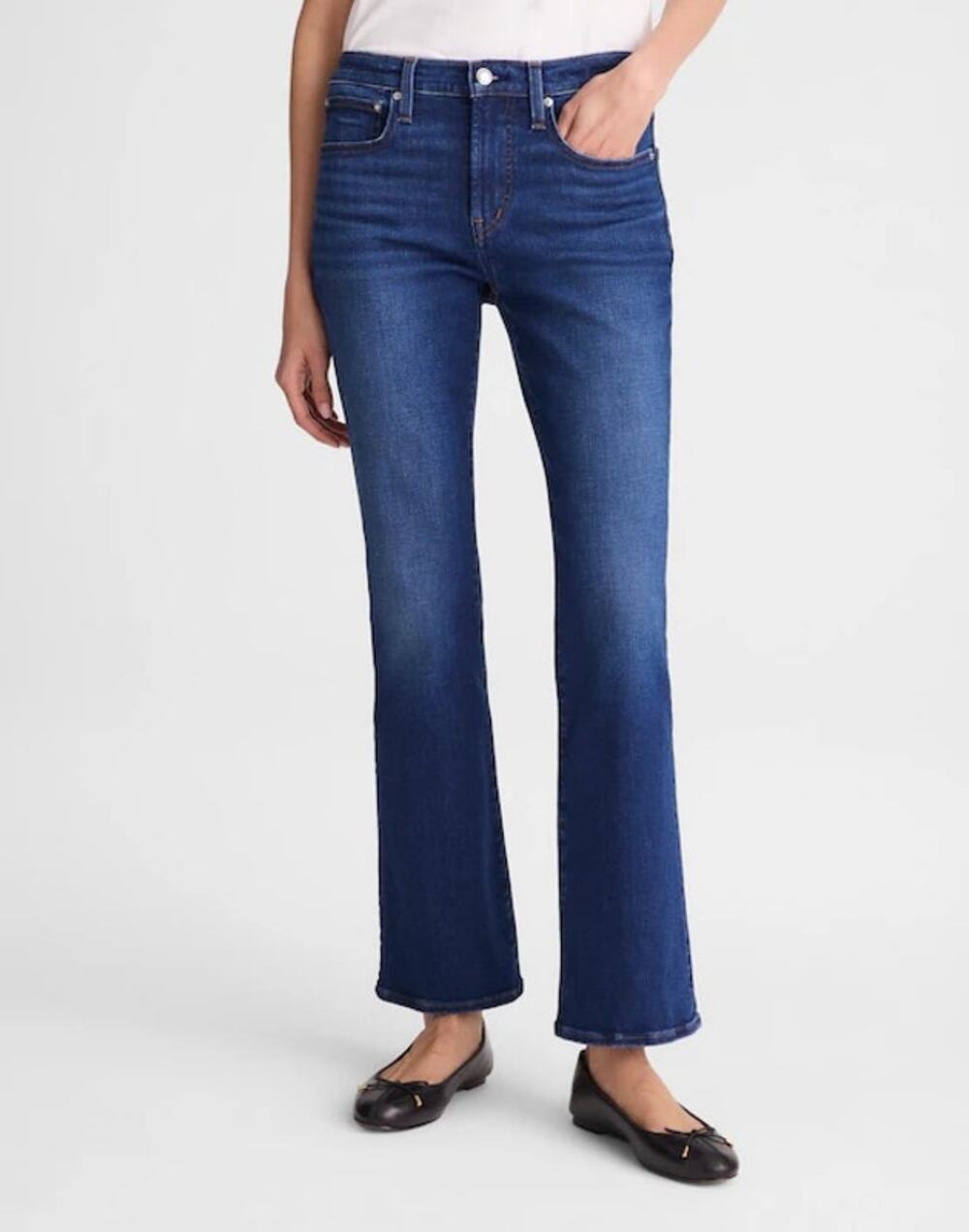 Madewell The Flare Crop Jean Super Stretch Denim in Osgoode Wash Size 25S